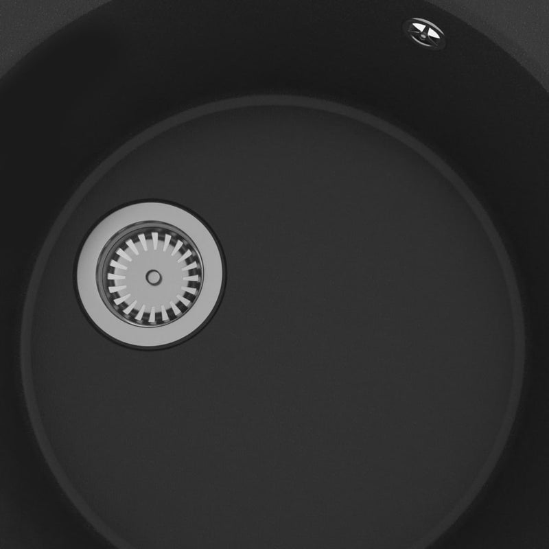 Keittiön tiskiallas ylivuotoreiällä musta graniitti Keittiö- & tiskialtaat