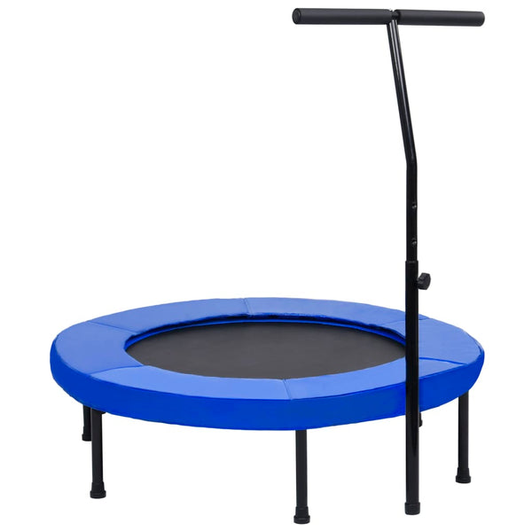Fitness trampoliini kahvalla ja turvatyynyllä 102 cm