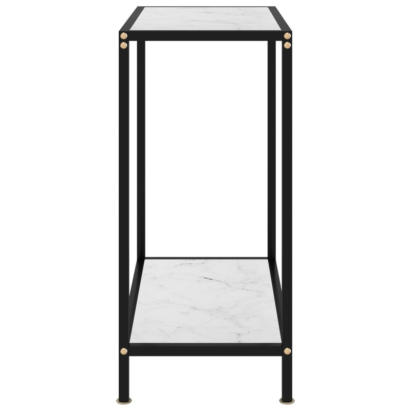 Konsolipöytä valkoinen 60x35x75 cm karkaistu lasi