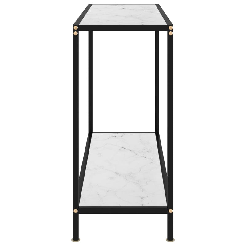 Konsolipöytä valkoinen 100x35x75 cm karkaistu lasi Apupöydät