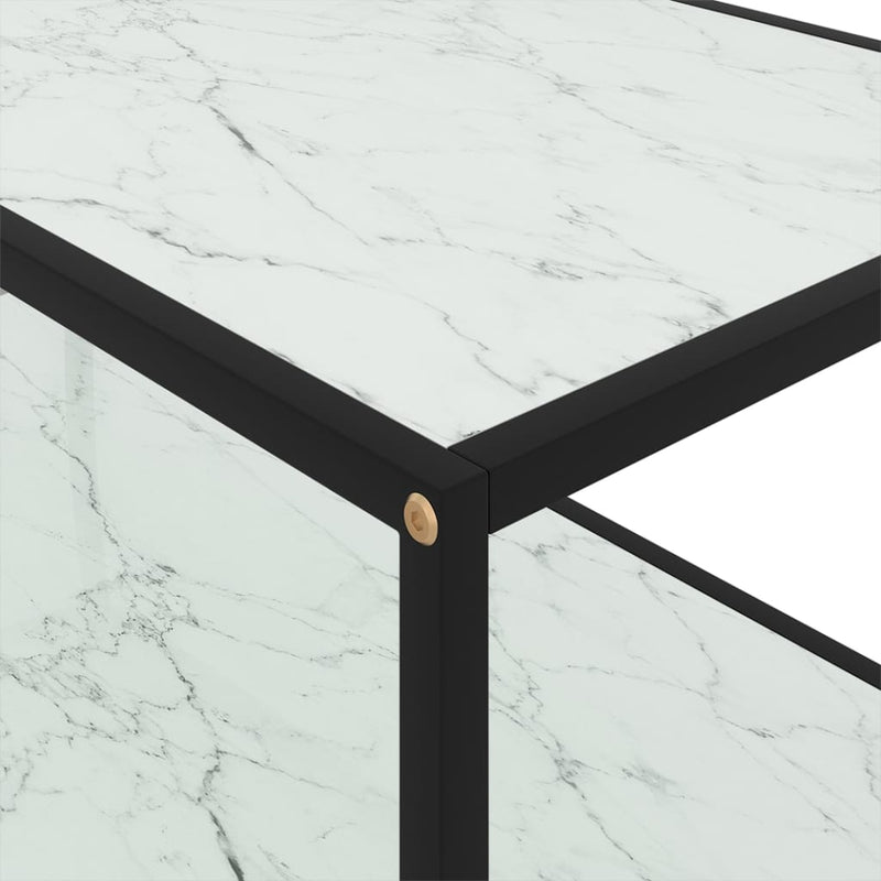 Sohvapöytä valkoinen 100x50x35 cm karkaistu lasi Kahvipöydät