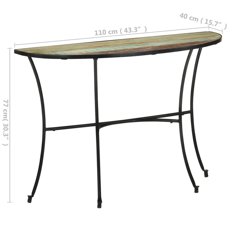Sivupöytä 110x40x77 cm kierrätetty täyspuu Apupöydät