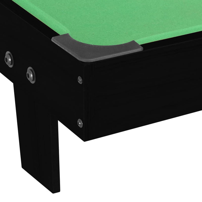 1-metrin minibiljardipöytä 92x52x19 cm musta ja vihreä