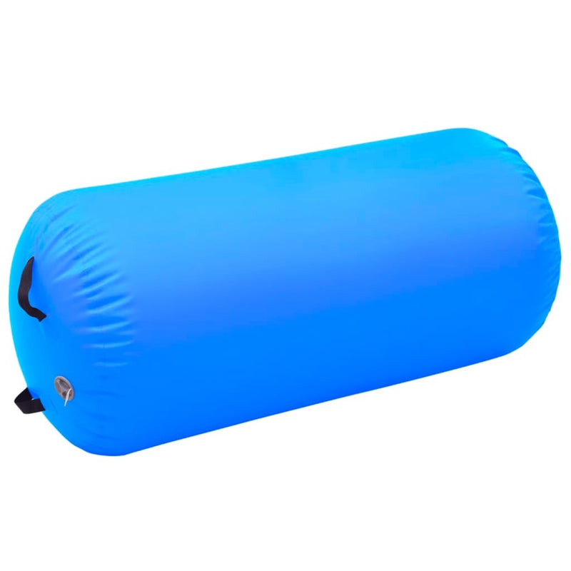 Täytettävä voimistelurulla pumpulla 120x90 cm PVC sininen