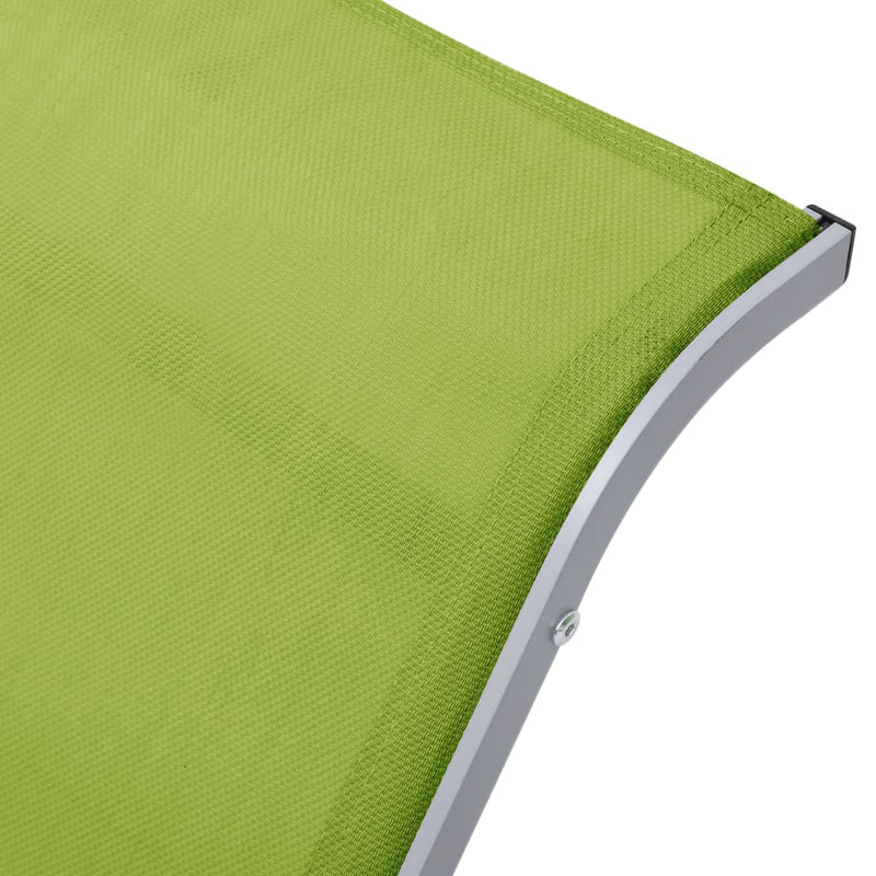 Aurinkotuoli textilene ja alumiini vihreä Aurinkotuolit