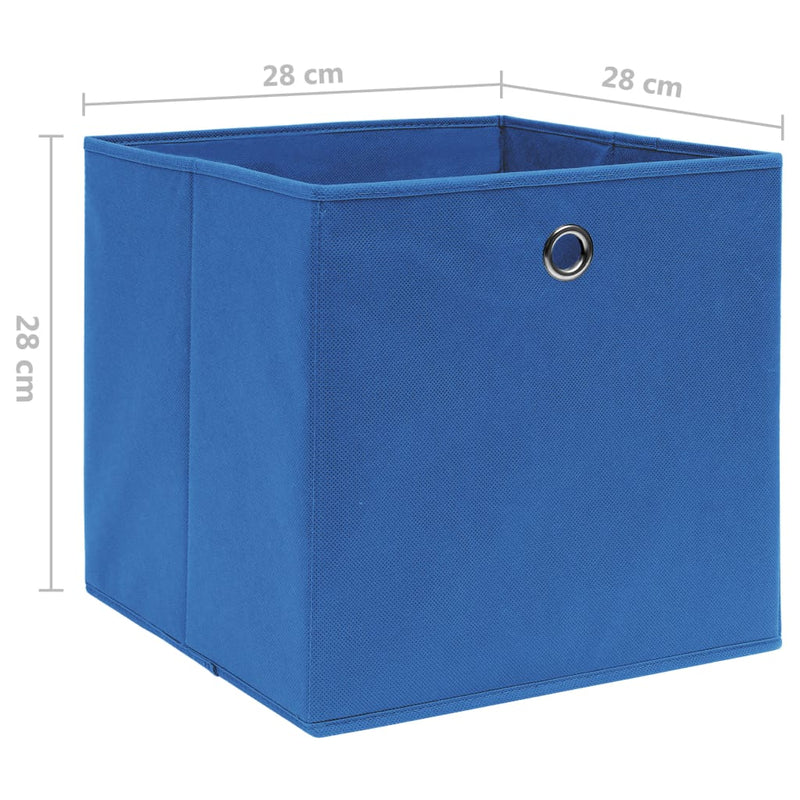 Säilytyslaatikot 10 kpl kuitukangas 28x28x28 cm sininen