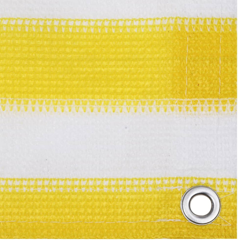 Parvekkeen suoja keltainen ja valkoinen 120x400 cm HDPE Päivän- & aurinkovarjot