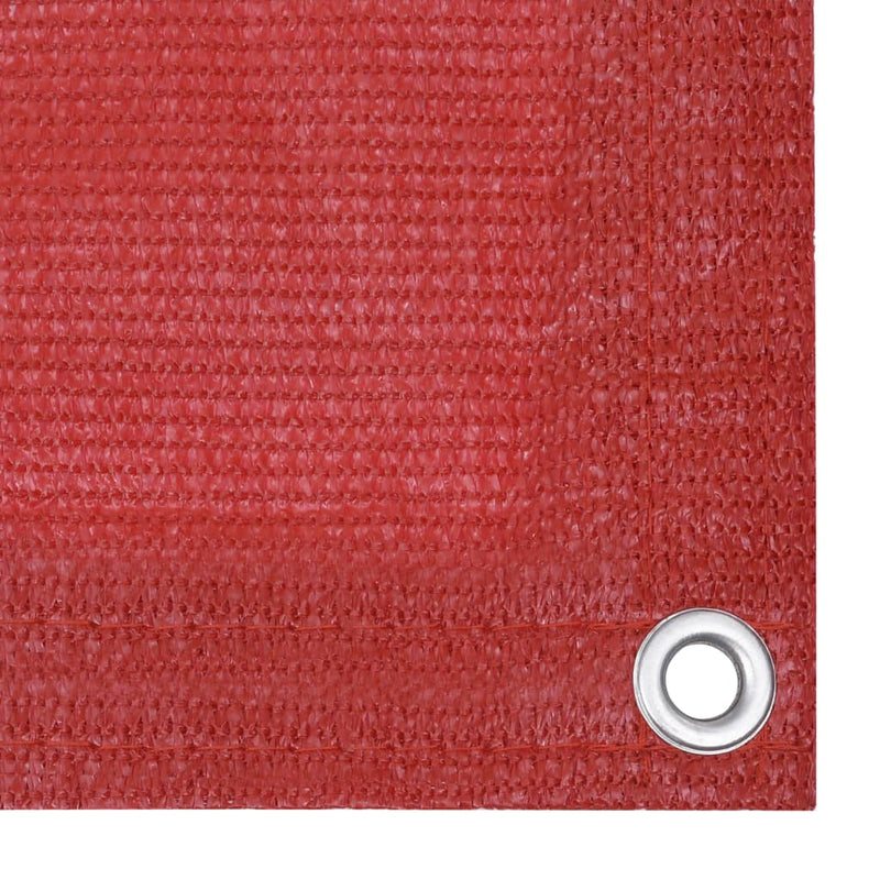 Parvekkeen suoja punainen 75x600 cm HDPE - KIWAHome.com