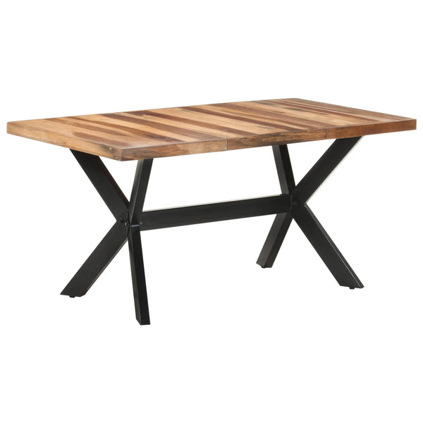 Ruokapöytä 160x80x75 cm täysi puu seesamviimeistelyllä Keittiön & ruokapöydät