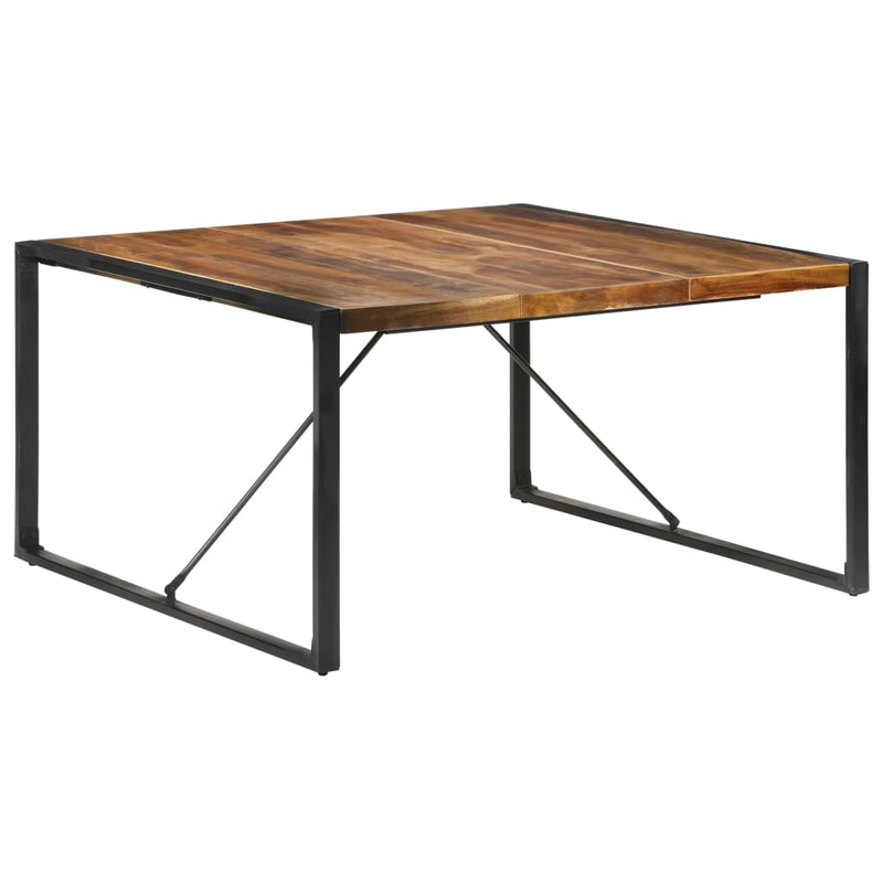 Ruokapöytä 140x140x75 cm täysi puu seesamviimeistelyllä Keittiön & ruokapöydät