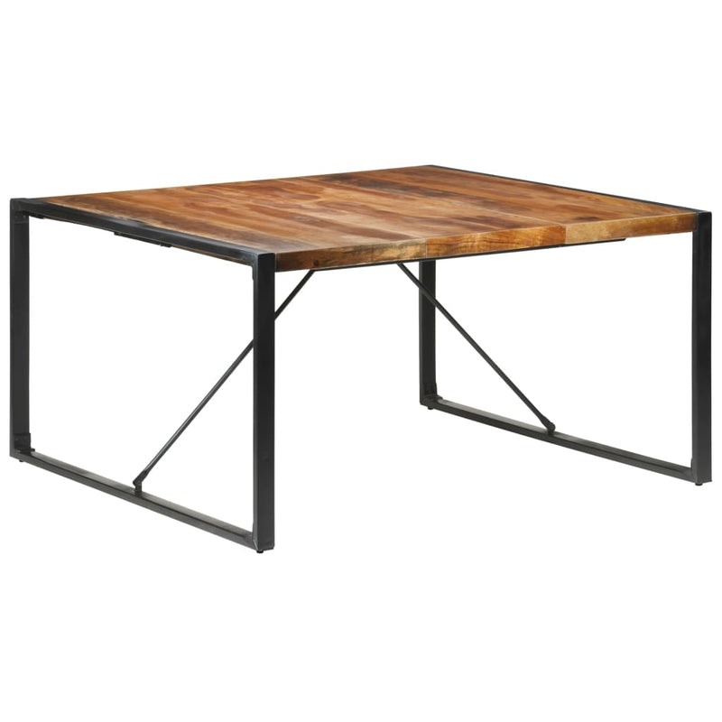 Ruokapöytä 140x140x75 cm täysi puu seesamviimeistelyllä Keittiön & ruokapöydät