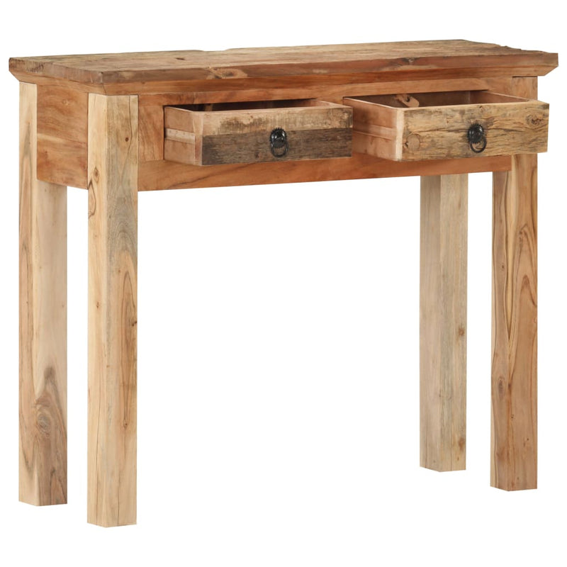 Konsolipöytä 90,5x30x75cm täysi akaasiapuu ja kierrätyspuu Apupöydät