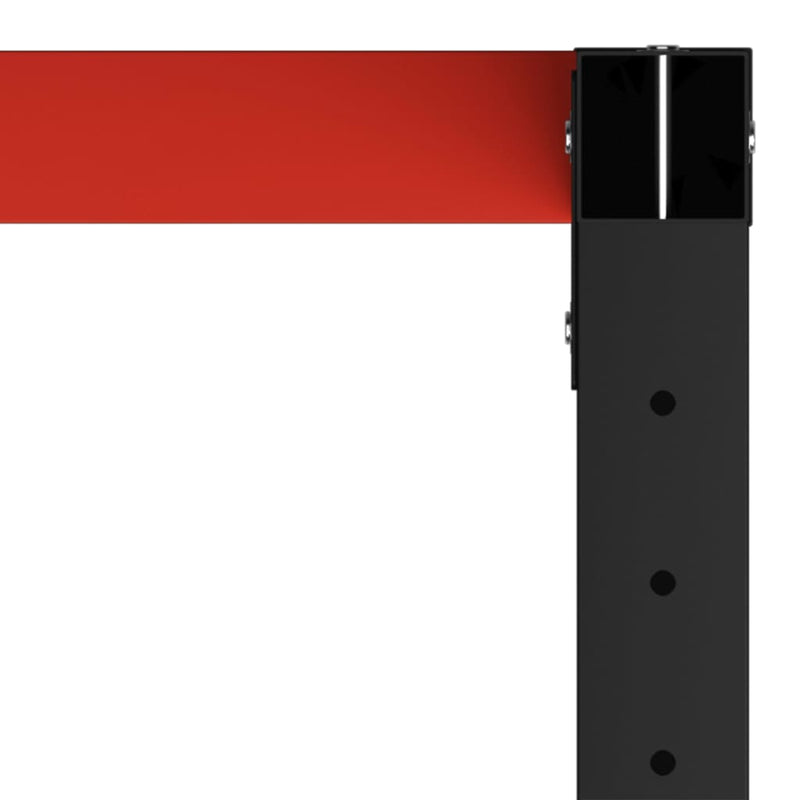 Työpöydän runko metalli 80x57x79 cm musta ja punainen