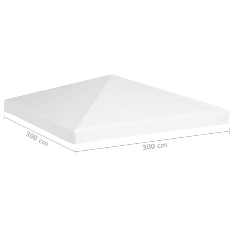Huvimajan katto 270 g /m² 3x3 m valkoinen - KIWAHome.com
