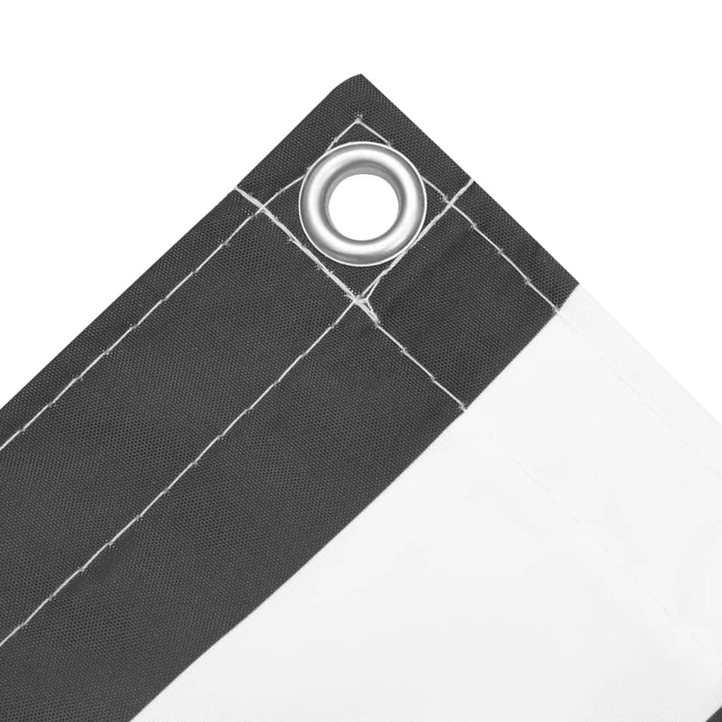Parvekkeen suoja antrasiitti/valkoinen 120x600 cm Oxford kangas - KIWAHome.com