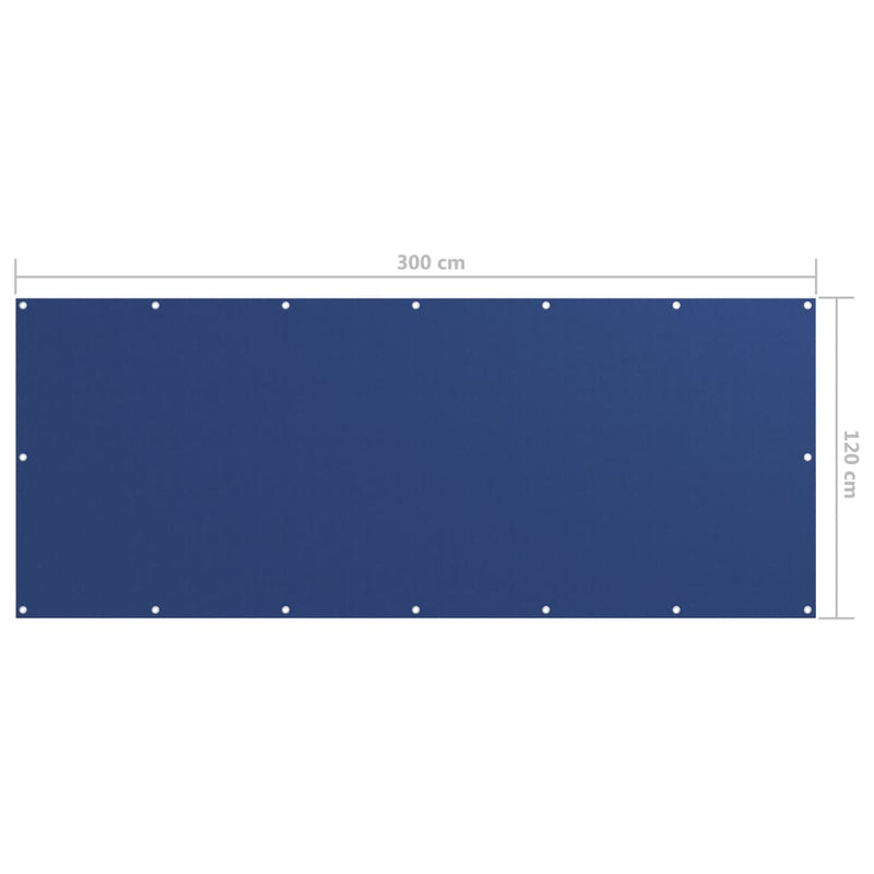 Parvekkeen suoja sininen 120x300 cm Oxford kangas - KIWA home