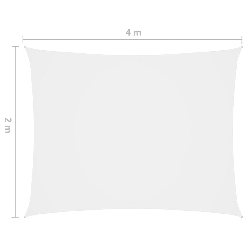 Aurinkopurje Oxford-kangas suorakaide 2x4m valkoinen - KIWAHome.com