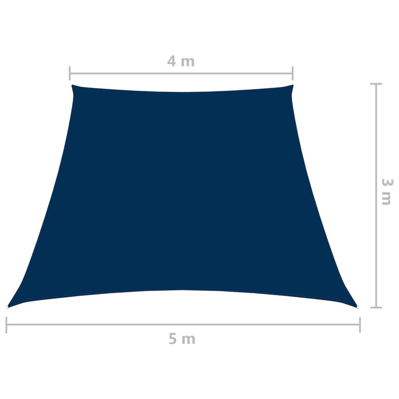 Aurinkopurje Oxford-kangas puolisuunnikas 4/5x3 m sininen Päivän- & aurinkovarjot