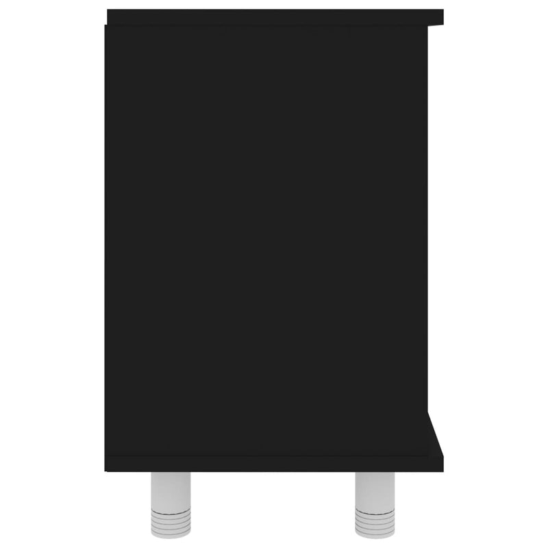 Kylpyhuonekaappi musta 60x32x53,5 cm lastulevy