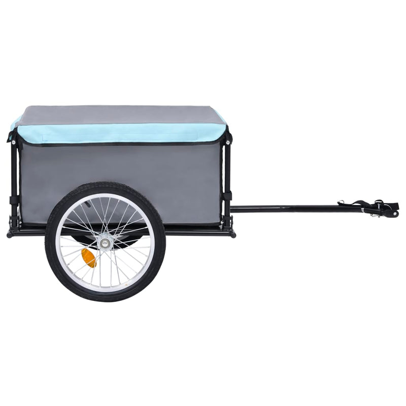 Polkupyörän peräkärry 65 kg musta ja sininen