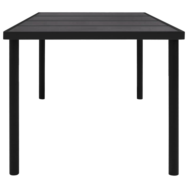 Puutarhapöytä 190x90x74 cm musta teräs - KIWAHome.com