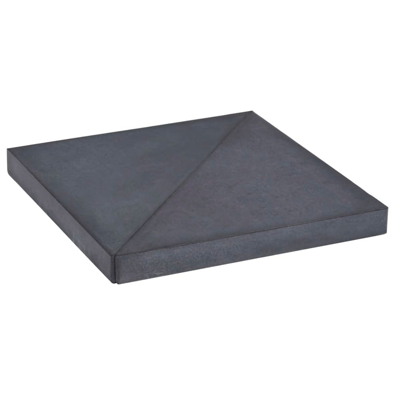Päivänvarjon aluspaino neliön muotoinen 15 kg musta graniitti Päivänvarjojalustat