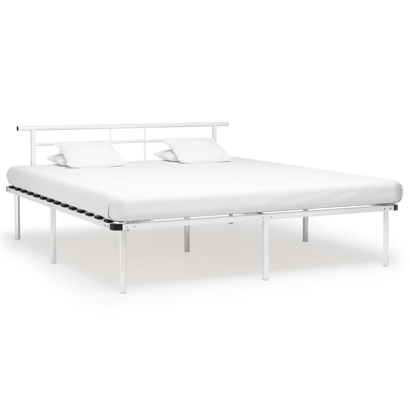 Sängynrunko valkoinen metalli 180x200 cm Sängyt & sängynrungot