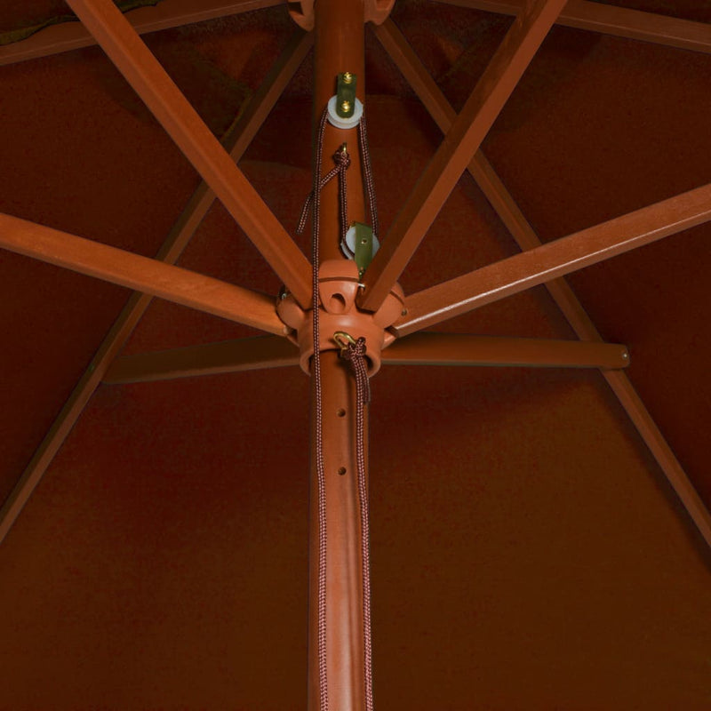 Aurinkovarjo puurunko terrakotta 200x300 cm.