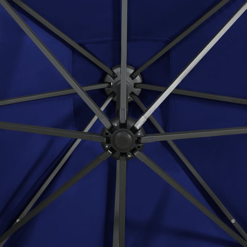Riippuva aurinkovarjo tangolla ja LED-valoilla taivaans. 300 cm Päivän- & aurinkovarjot