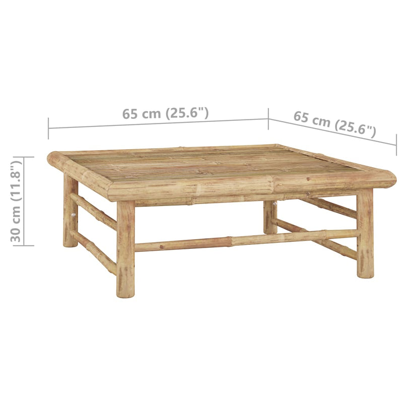 Puutarhapöytä 65x65x30 cm bambu
