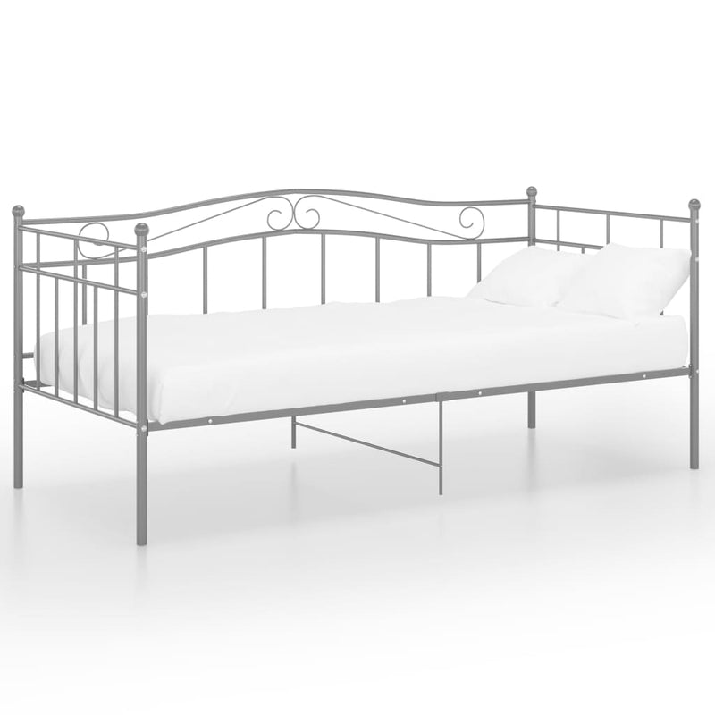 Sohvasängyn runko harmaa metalli 90x200 cm Sängyt & sängynrungot