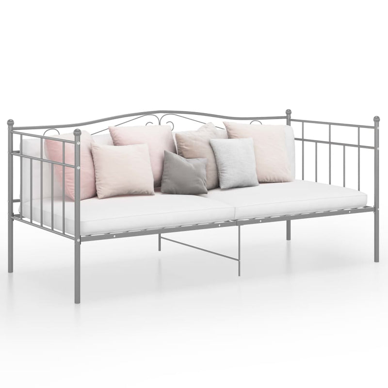 Sohvasängyn runko harmaa metalli 90x200 cm Sängyt & sängynrungot