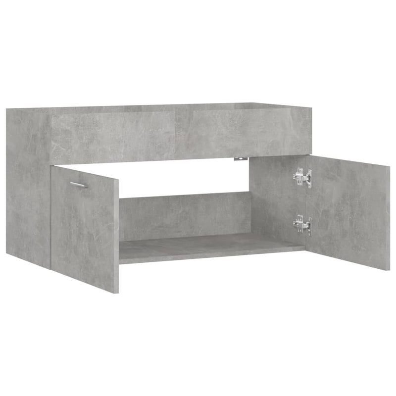 Allaskaappi betoninharmaa 90x38,5x46 cm lastulevy