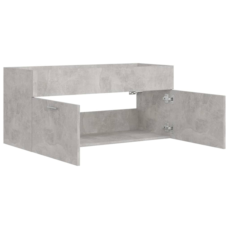 Allaskaappi betoninharmaa 100x38,5x46 cm lastulevy