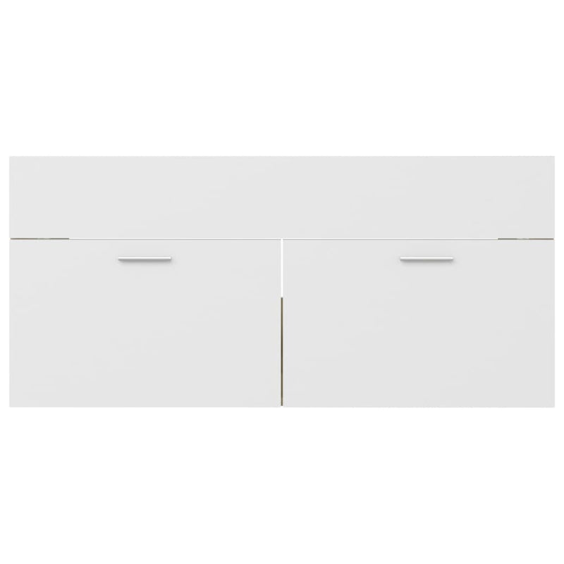 Allaskaappi valkoinen ja Sonoma-tammi 100x38,5x46 cm lastulevy