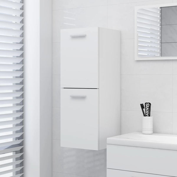 Kylpyhuonekaappi valkoinen 30x30x80 cm lastulevy