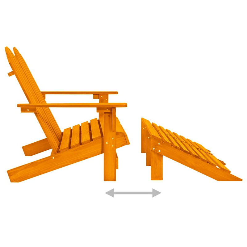 2-istuttava Adirondack-puutarhatuoli/rahi kuusi oranssi Puutarhatuolit