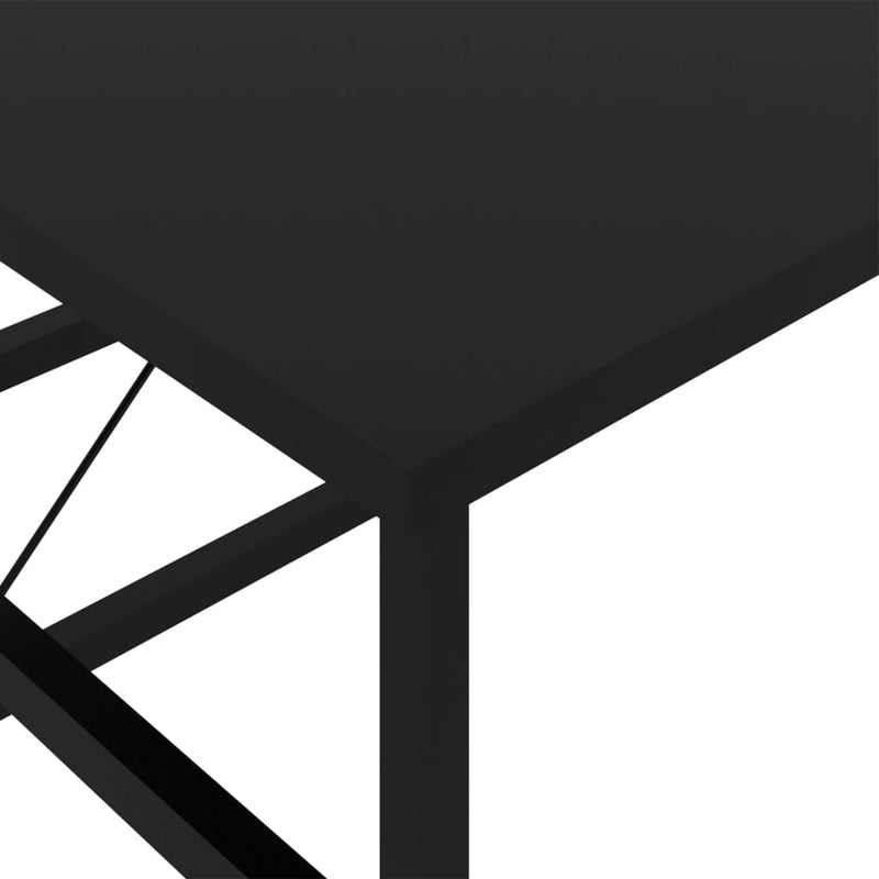 Tietokonepöytä musta 105x55x72 cm MDF/metalli Kirjoituspöydät