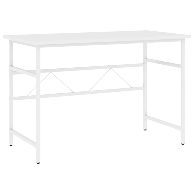 Tietokonepöytä valkoinen 105x55x72 cm MDF/metalli Kirjoituspöydät