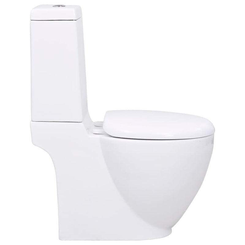 Keraaminen WC-istuin pyöreä alapuolinen veden virtaus valkoinen WC:t