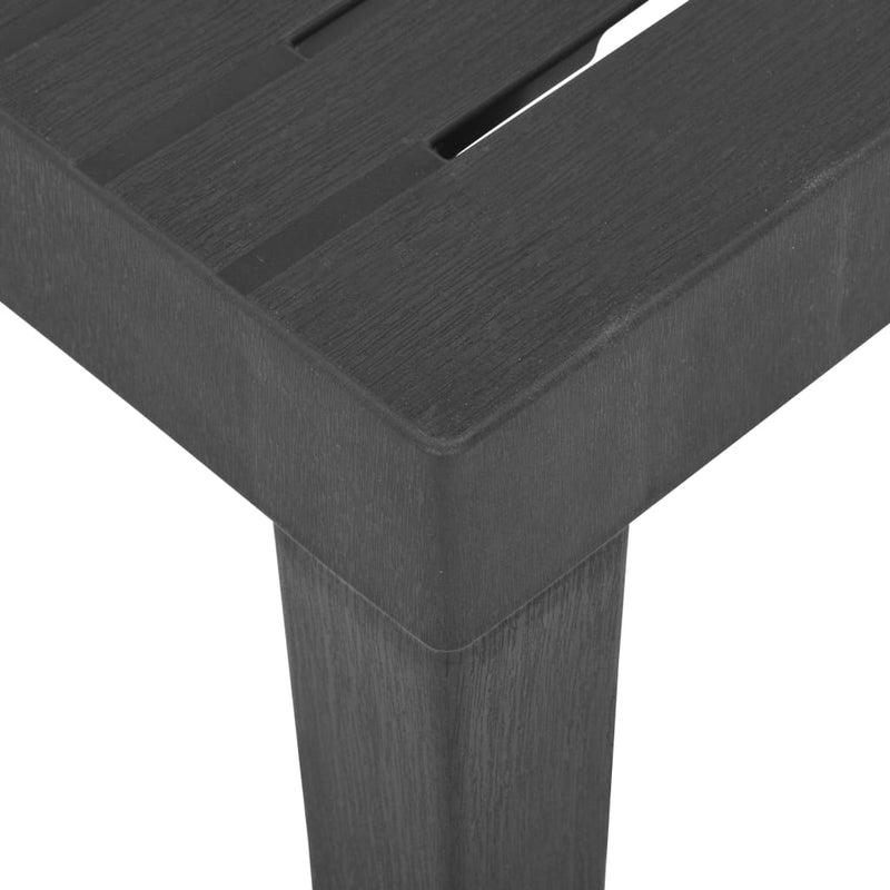 Puutarhapöytä harmaa 79x65x72 cm muovi Ulkopöydät