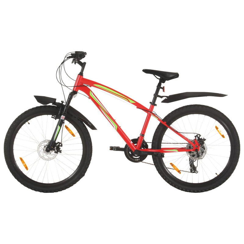 Maastopyörä 21 vaihdetta 26" renkaat 42 cm runko punainen Polkupyörät