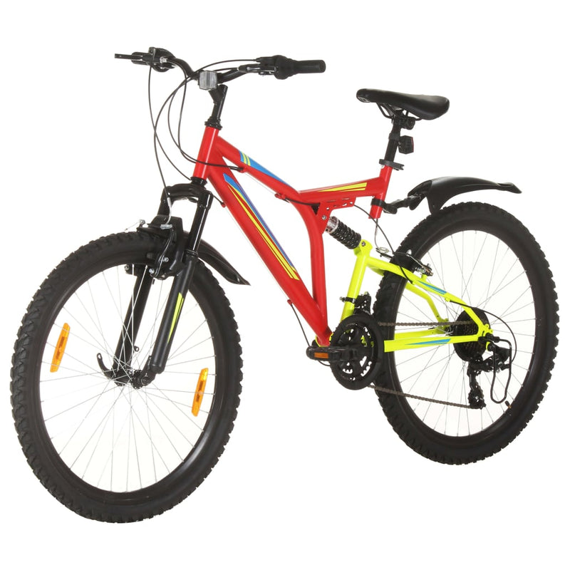 Maastopyörä 21 vaihdetta 26" renkaat 49 cm runko punainen