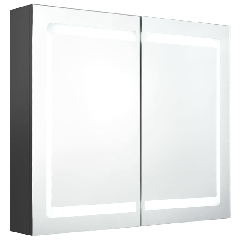 LED kylpyhuoneen peilikaappi harmaa 80x12x68 cm