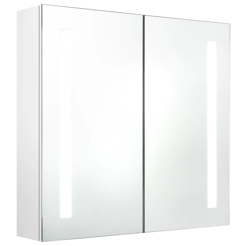 LED kylpyhuoneen peilikaappi kiiltävä valkoinen 62x14x60 cm