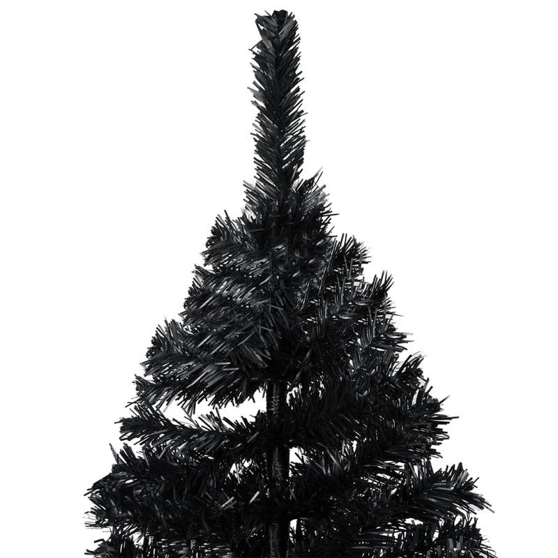Tekojoulukuusi jalustalla musta 240 cm PVC Joulukuuset