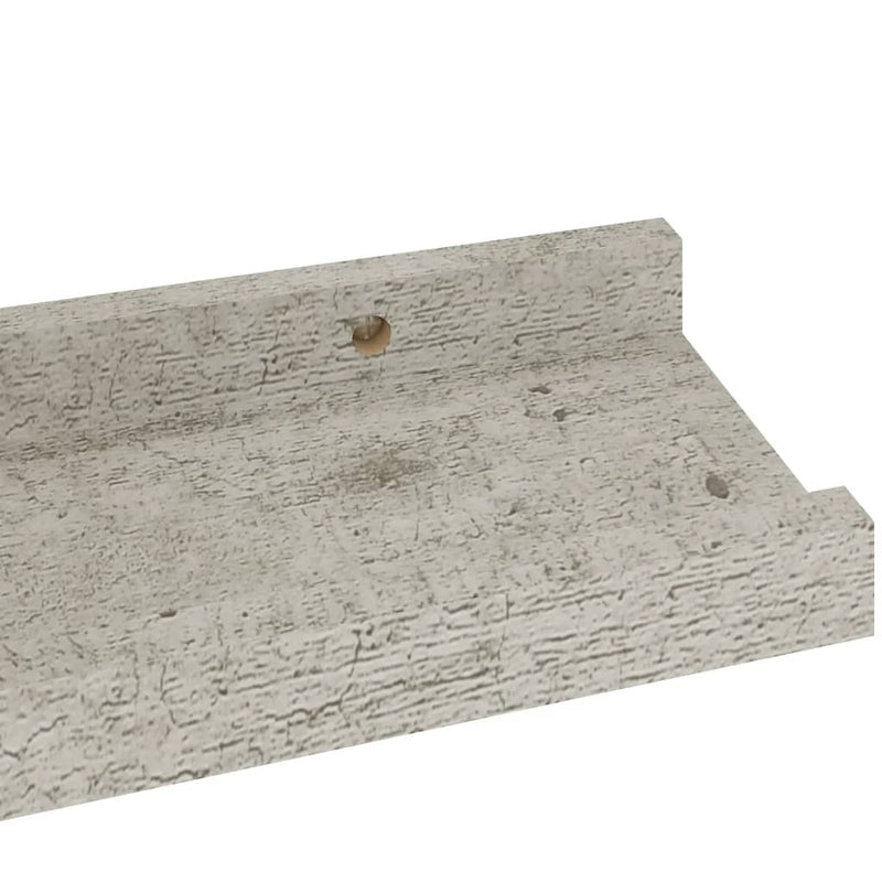 Seinähyllyt 2 kpl betoninharmaa 40x9x3 cm