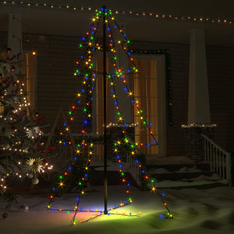 Kartionmallinen joulukuusi 200 LEDiä sisä/ulkokäyttö 98x150 cm - KIWA home