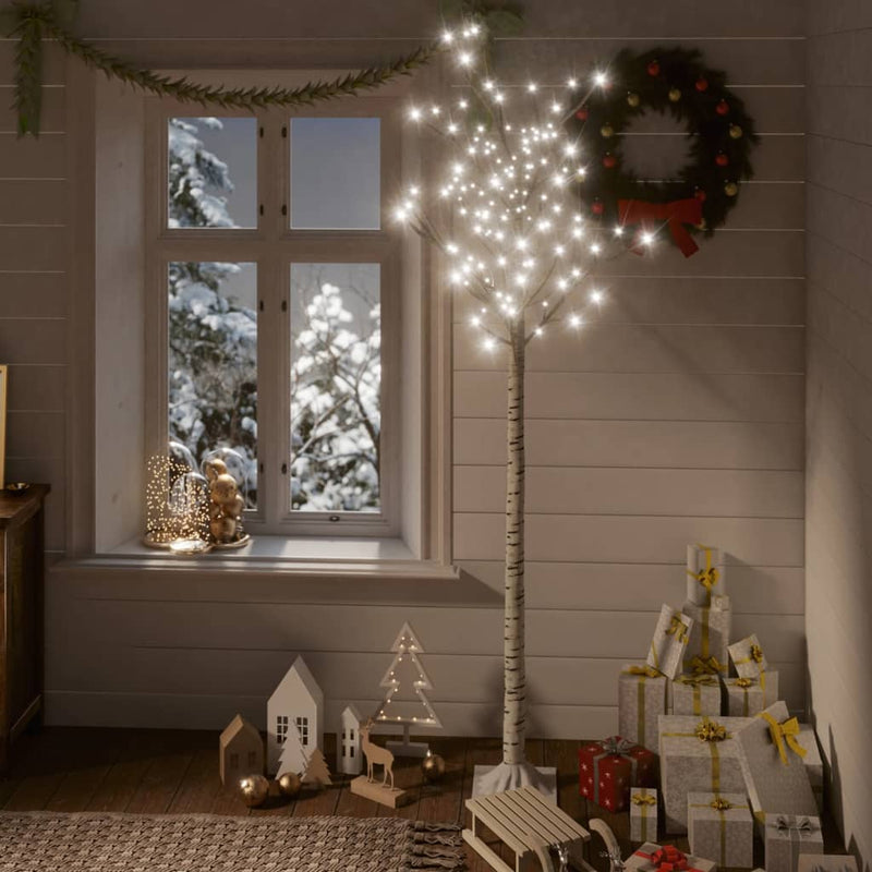 Joulukuusi 180 LED 1,8 m kylmä valkoinen paju ulos/sisälle Joulukuuset