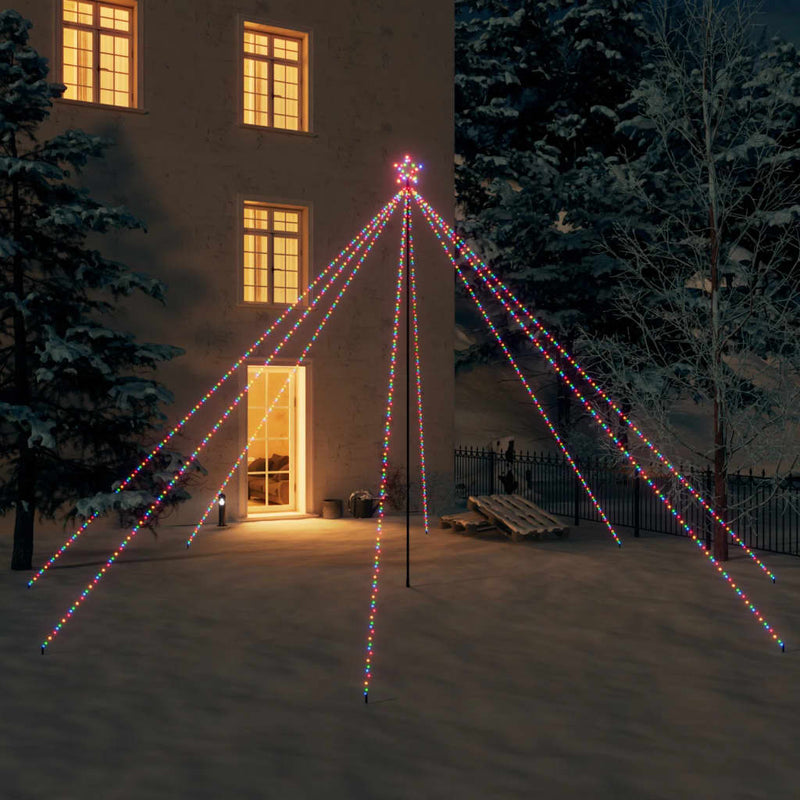 Joulukuusen valot sisä-/ulkokäyttöön 800 x LED värikäs 5 m Lomakoristeet